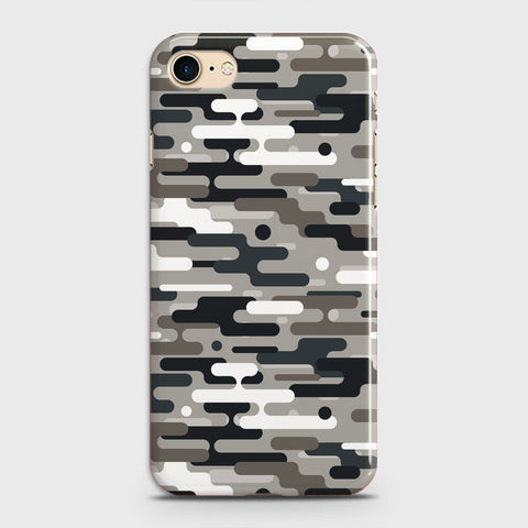 iPhone 7 Cover - Camo Series 2 - Black & Olive Design - Matte Finish - Snap On Hard Case with LifeTime Colors Guarantee