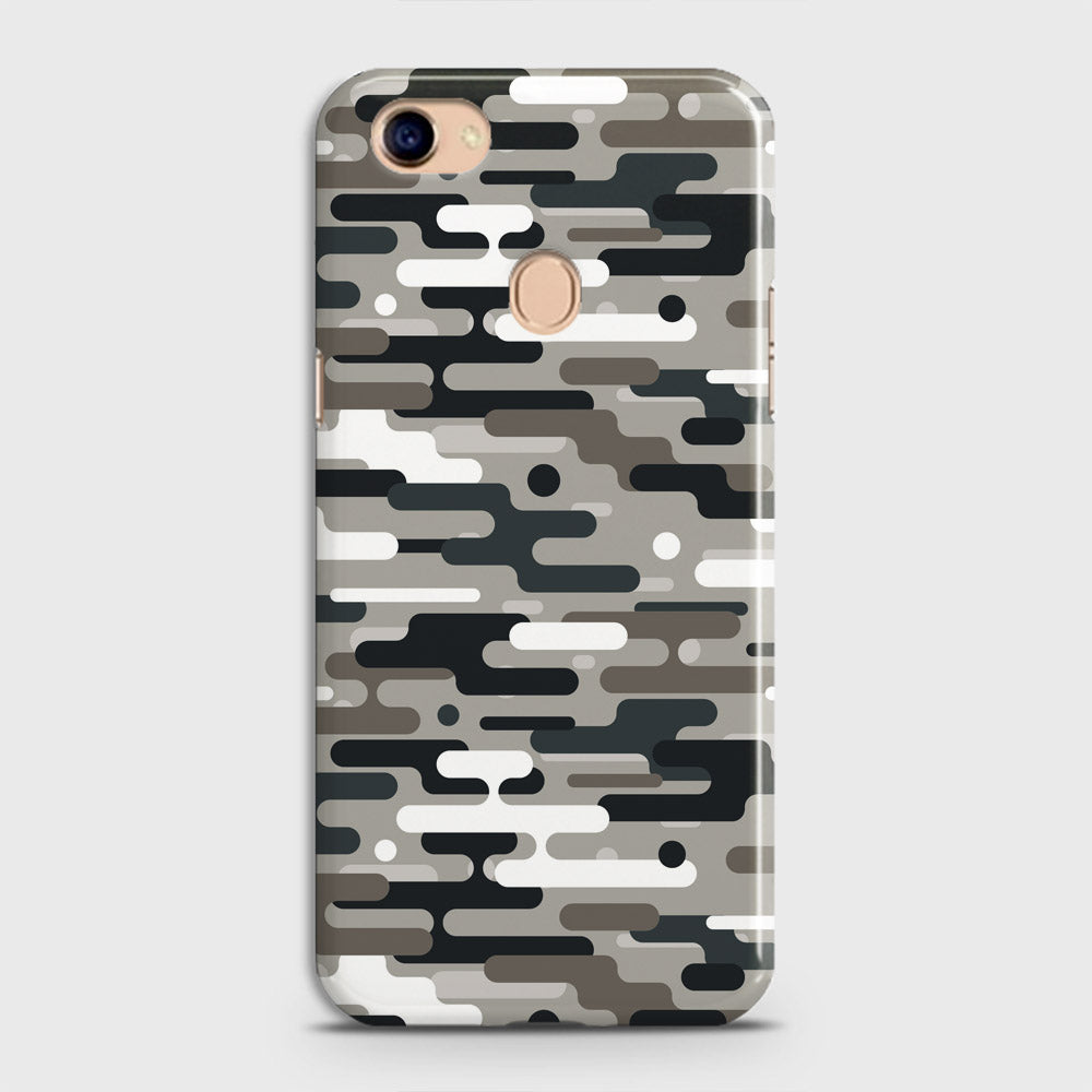 Oppo F7 Cover - Camo Series 2 - Black & Olive Design - Matte Finish - Snap On Hard Case with LifeTime Colors Guarantee