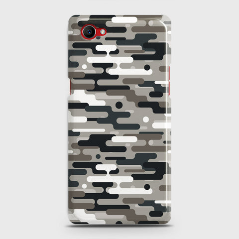 Oppo F7 Youth Cover - Camo Series 2 - Black & Olive Design - Matte Finish - Snap On Hard Case with LifeTime Colors Guarantee