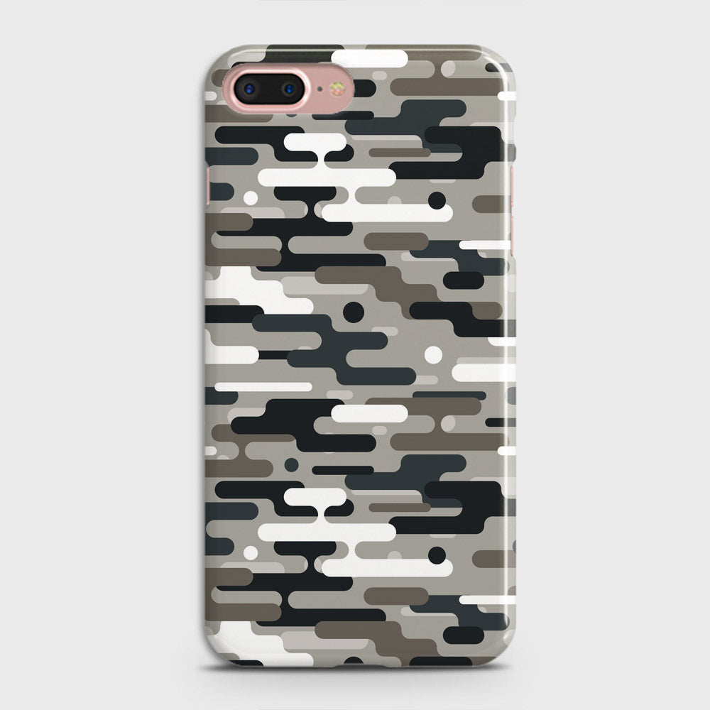 iPhone 7 Plus Cover - Camo Series 2 - Black & Olive Design - Matte Finish - Snap On Hard Case with LifeTime Colors Guarantee