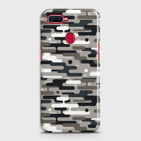 Oppo F9 Cover - Camo Series 2 - Black & Olive Design - Matte Finish - Snap On Hard Case with LifeTime Colors Guarantee