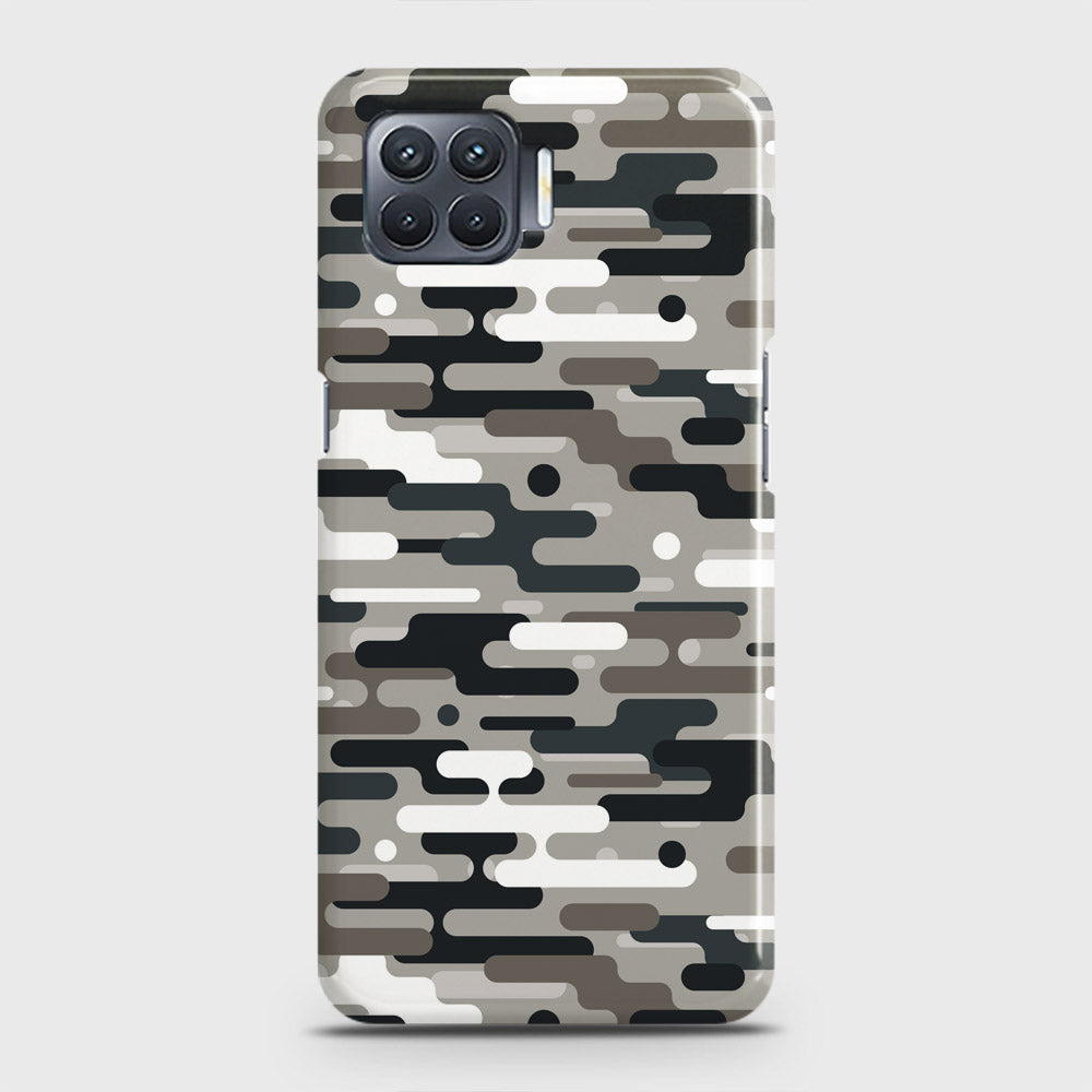 Oppo F17 Cover - Camo Series 2 - Black & Olive Design - Matte Finish - Snap On Hard Case with LifeTime Colors Guarantee