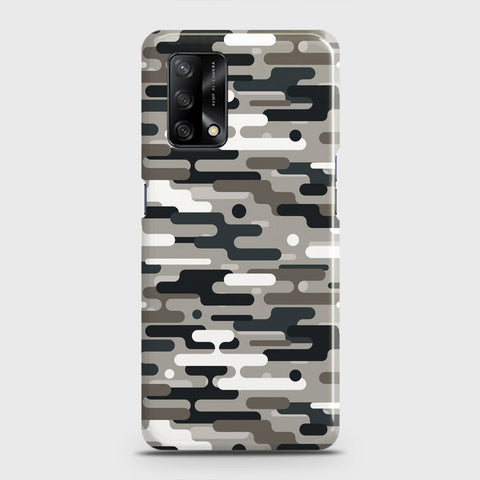 Oppo F19 Cover - Camo Series 2 - Black & Olive Design - Matte Finish - Snap On Hard Case with LifeTime Colors Guarantee