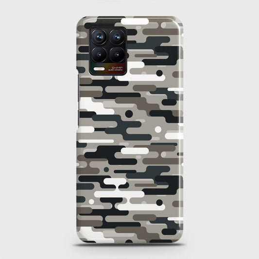 Realme 8 Cover - Camo Series 2 - Black & Olive Design - Matte Finish - Snap On Hard Case with LifeTime Colors Guarantee