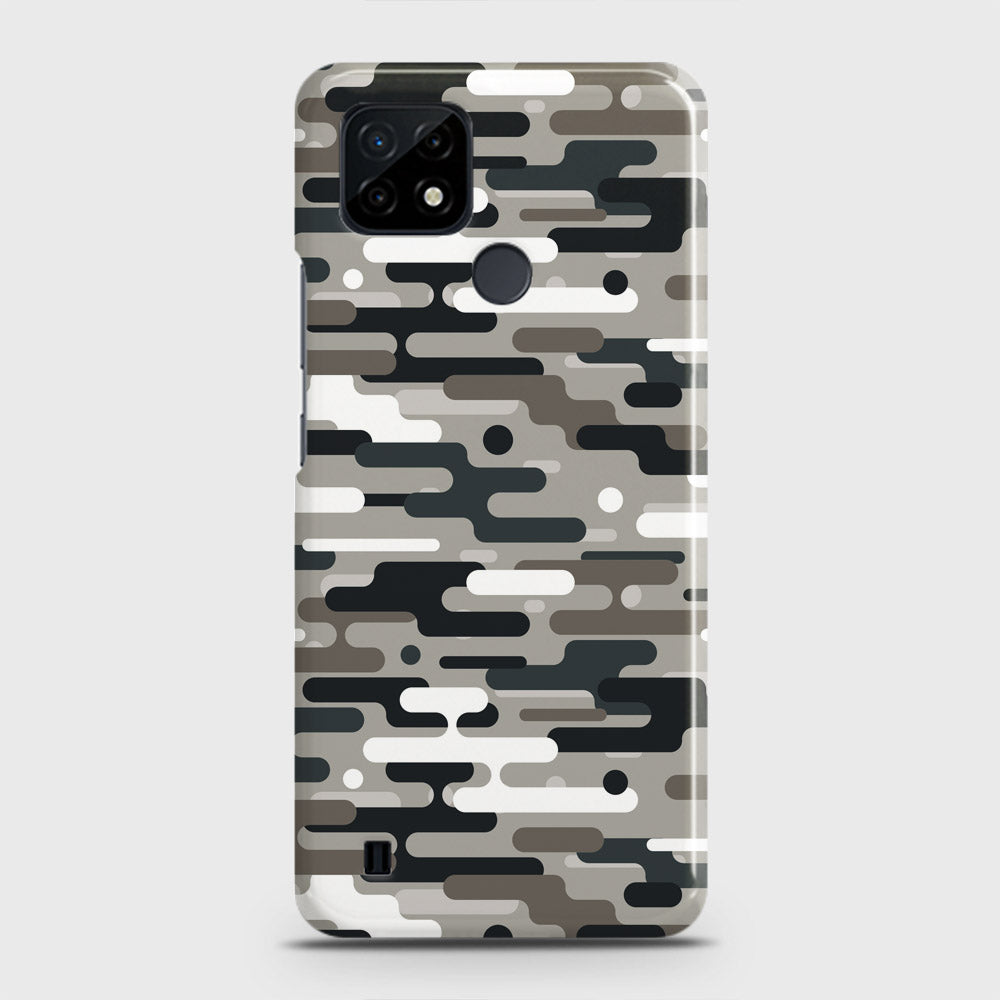 Realme C21 Cover - Camo Series 2 - Black & Olive Design - Matte Finish - Snap On Hard Case with LifeTime Colors Guarantee