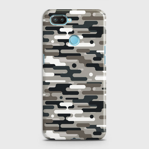 Xiaomi Mi 8 Lite Cover - Camo Series 2 - Black & Olive Design - Matte Finish - Snap On Hard Case with LifeTime Colors Guarantee