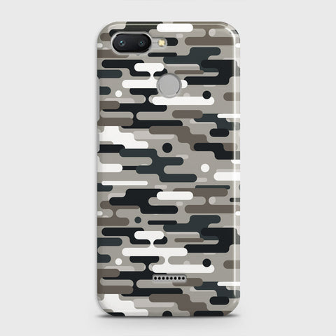 Xiaomi Redmi 6 Cover - Camo Series 2 - Black & Olive Design - Matte Finish - Snap On Hard Case with LifeTime Colors Guarantee