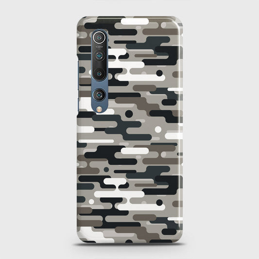 Xiaomi Mi 10 Cover - Camo Series 2 - Black & Olive Design - Matte Finish - Snap On Hard Case with LifeTime Colors Guarantee