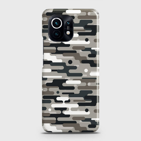 Xiaomi Mi 11 Cover - Camo Series 2 - Black & Olive Design - Matte Finish - Snap On Hard Case with LifeTime Colors Guarantee