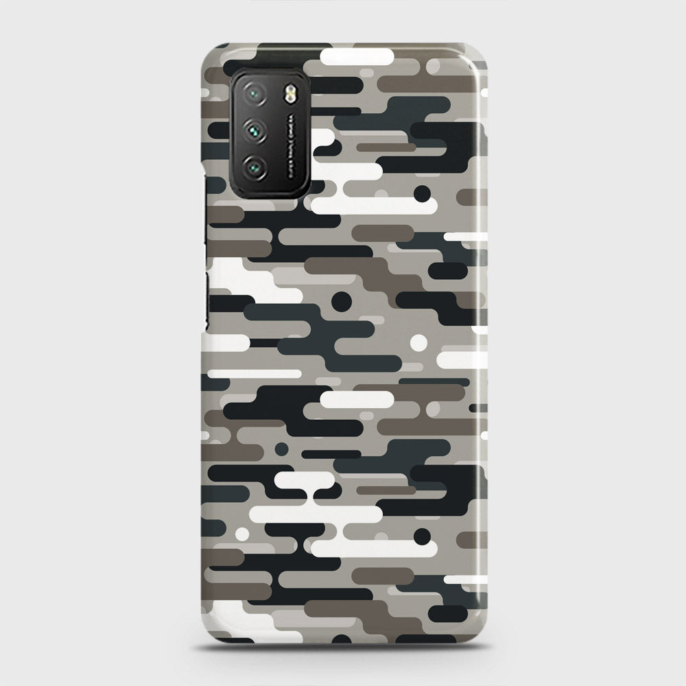 Xiaomi Poco M3 Cover - Camo Series 2 - Black & Olive Design - Matte Finish - Snap On Hard Case with LifeTime Colors Guarantee