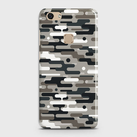 Vivo V7 Cover - Camo Series 2 - Black & Olive Design - Matte Finish - Snap On Hard Case with LifeTime Colors Guarantee