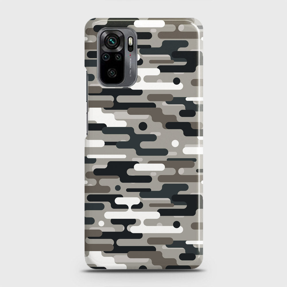 Xiaomi Redmi Note 10 4G Cover - Camo Series 2 - Black & Olive Design - Matte Finish - Snap On Hard Case with LifeTime Colors Guarantee