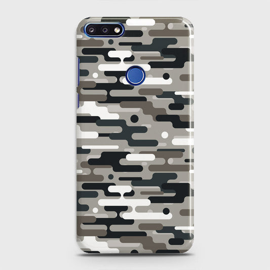 Huawei Honor 7C Cover - Camo Series 2 - Black & Olive Design - Matte Finish - Snap On Hard Case with LifeTime Colors Guarantee