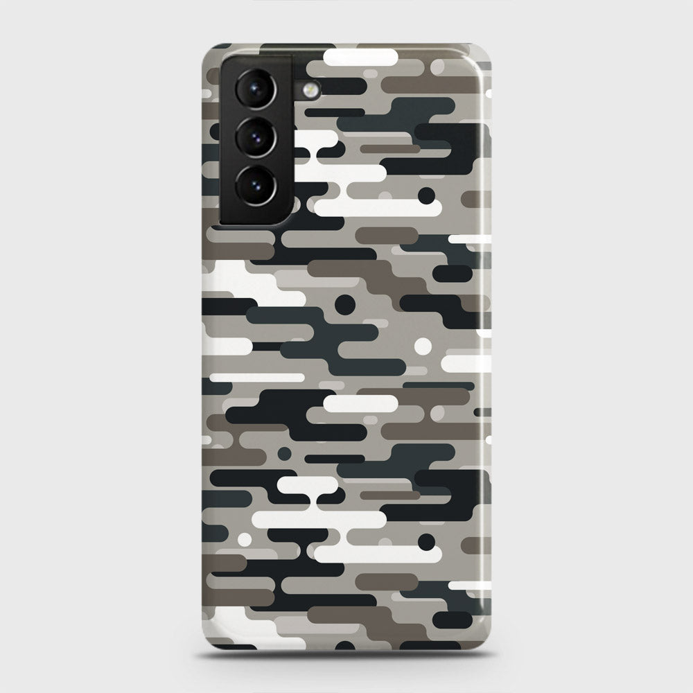 Samsung Galaxy S21 5G Cover - Camo Series 2 - Black & Olive Design - Matte Finish - Snap On Hard Case with LifeTime Colors Guarantee