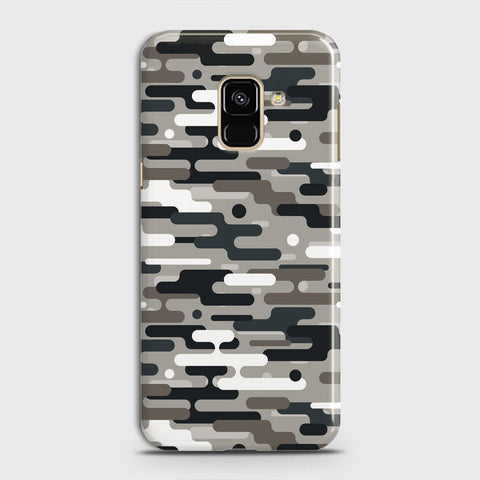 Samsung Galaxy A6 2018 Cover - Camo Series 2 - Black & Olive Design - Matte Finish - Snap On Hard Case with LifeTime Colors Guarantee