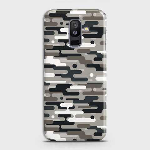 Samsung Galaxy A6 Plus 2018 Cover - Camo Series 2 - Black & Olive Design - Matte Finish - Snap On Hard Case with LifeTime Colors Guarantee