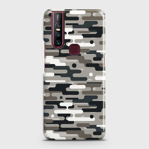 Vivo V15 Cover - Camo Series 2 - Black & Olive Design - Matte Finish - Snap On Hard Case with LifeTime Colors Guarantee