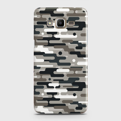 Samsung Galaxy J2 Prime Cover - Camo Series 2 - Black & Olive Design - Matte Finish - Snap On Hard Case with LifeTime Colors Guarantee