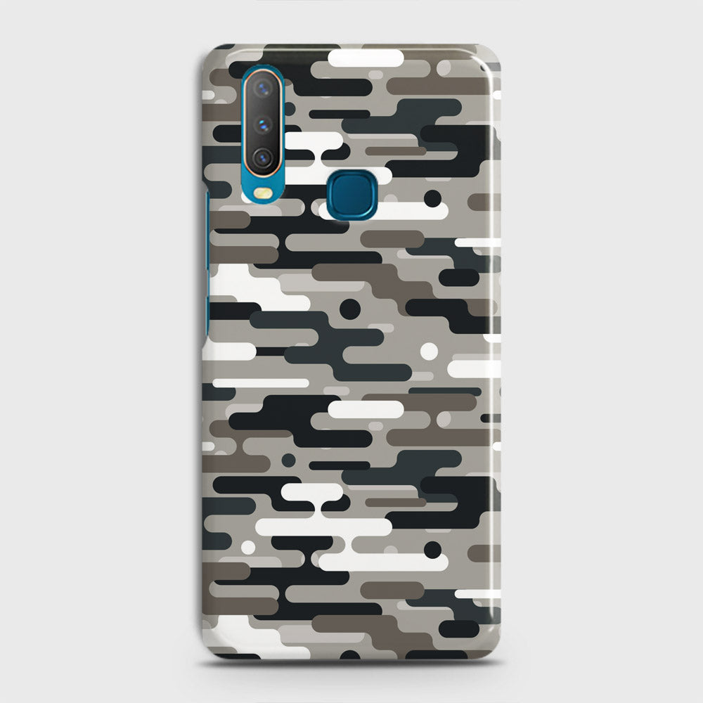 Vivo Y17 Cover - Camo Series 2 - Black & Olive Design - Matte Finish - Snap On Hard Case with LifeTime Colors Guarantee