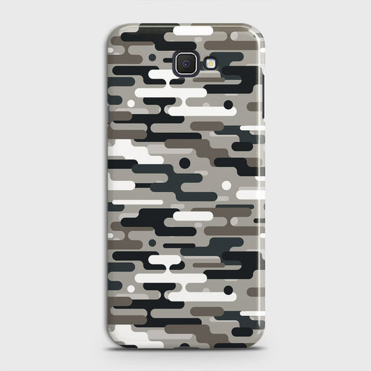 Samsung Galaxy J7 Prime Cover - Camo Series 2 - Black & Olive Design - Matte Finish - Snap On Hard Case with LifeTime Colors Guarantee