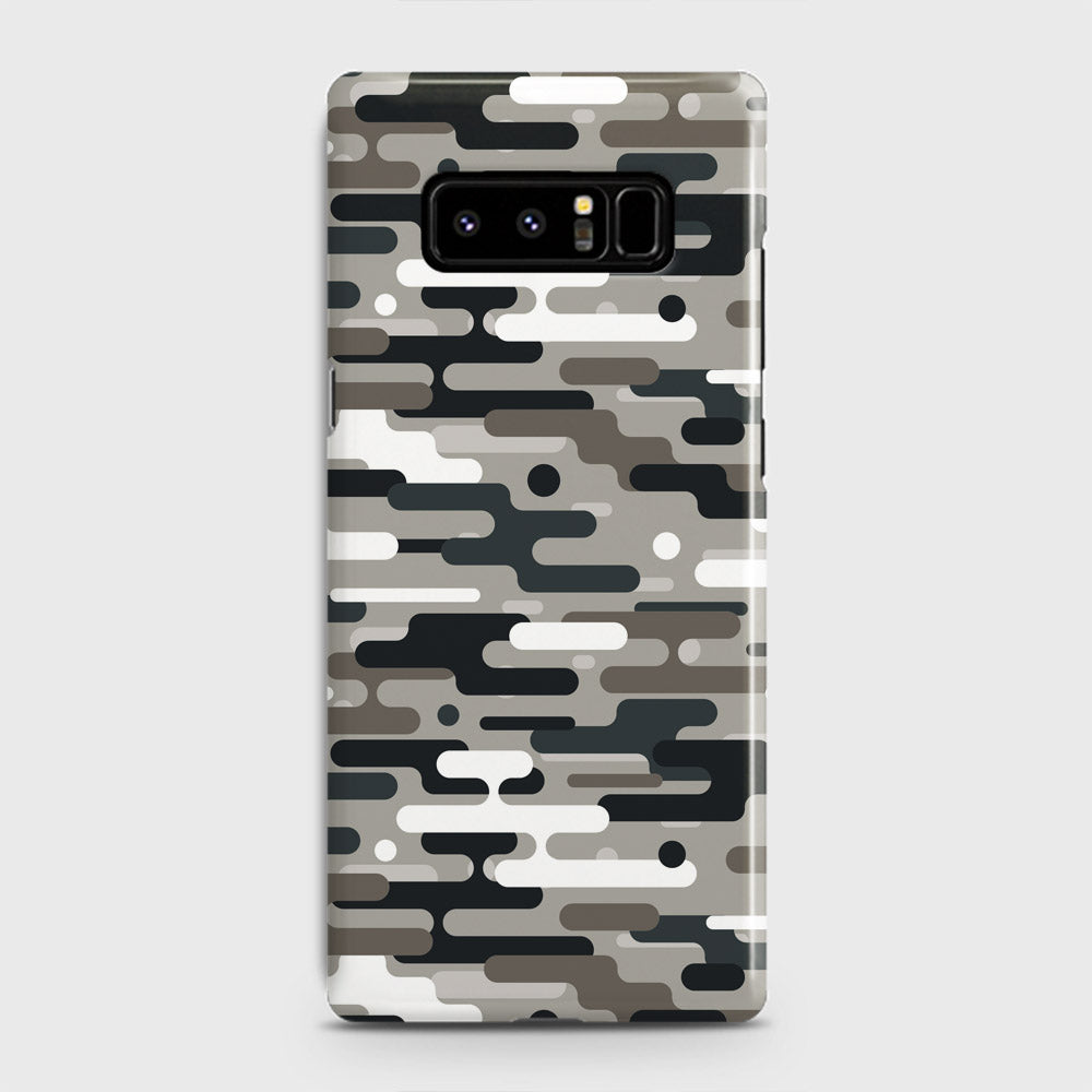 Samsung Galaxy Note 8 Cover - Camo Series 2 - Black & Olive Design - Matte Finish - Snap On Hard Case with LifeTime Colors Guarantee