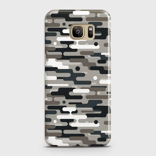 Samsung Galaxy S7 Cover - Camo Series 2 - Black & Olive Design - Matte Finish - Snap On Hard Case with LifeTime Colors Guarantee