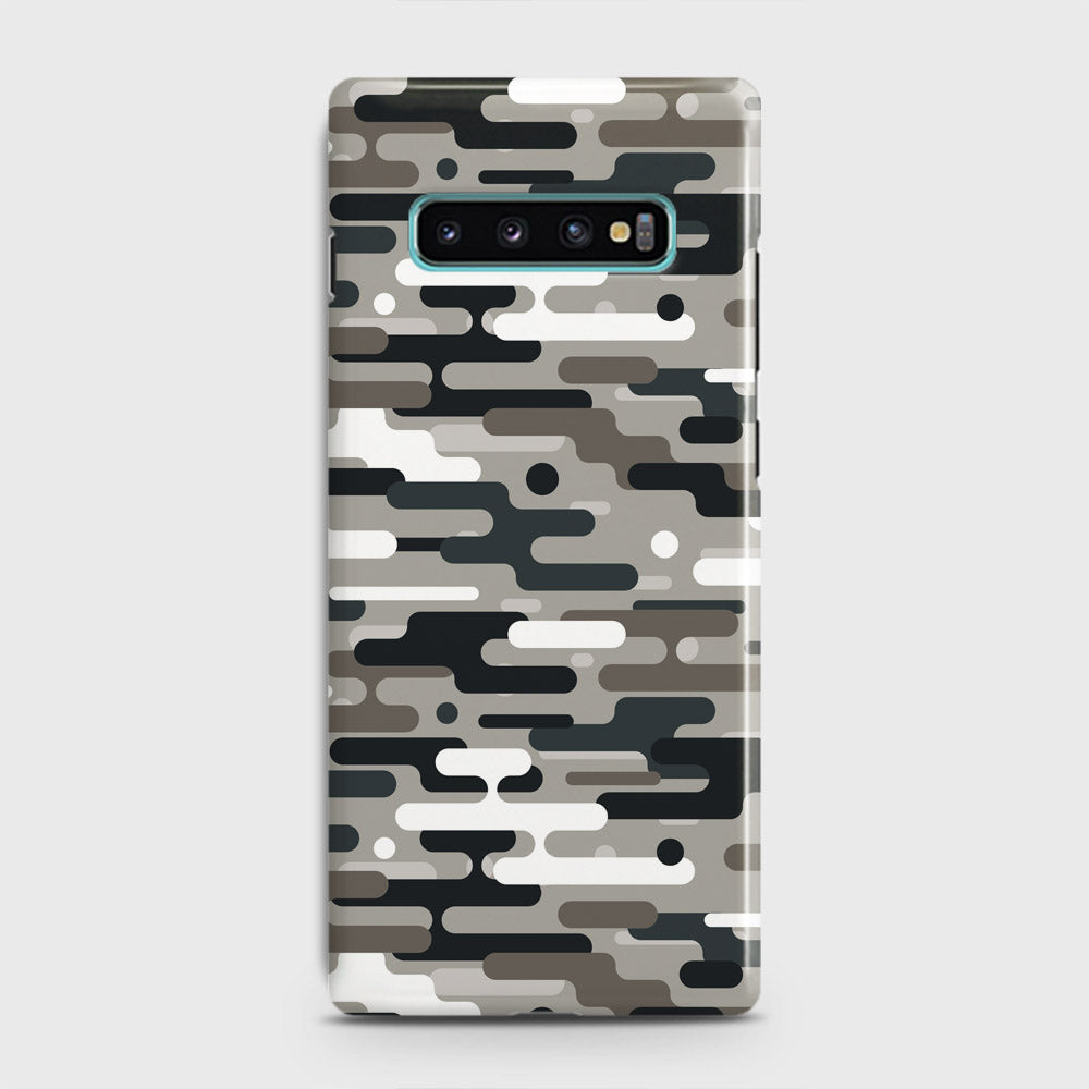 Samsung Galaxy S10 Plus Cover - Camo Series 2 - Black & Olive Design - Matte Finish - Snap On Hard Case with LifeTime Colors Guarantee