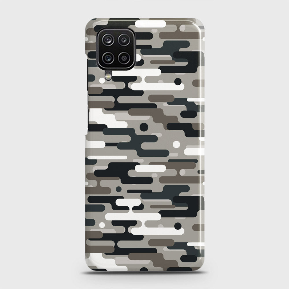 Samsung Galaxy A12 Cover - Camo Series 2 - Black & Olive Design - Matte Finish - Snap On Hard Case with LifeTime Colors Guarantee