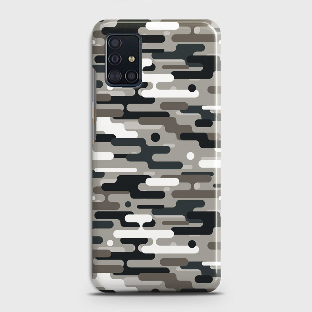 Samsung Galaxy A51 Cover - Camo Series 2 - Black & Olive Design - Matte Finish - Snap On Hard Case with LifeTime Colors Guarantee