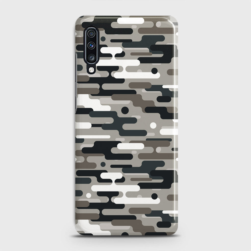 Samsung Galaxy A70 Cover - Camo Series 2 - Black & Olive Design - Matte Finish - Snap On Hard Case with LifeTime Colors Guarantee