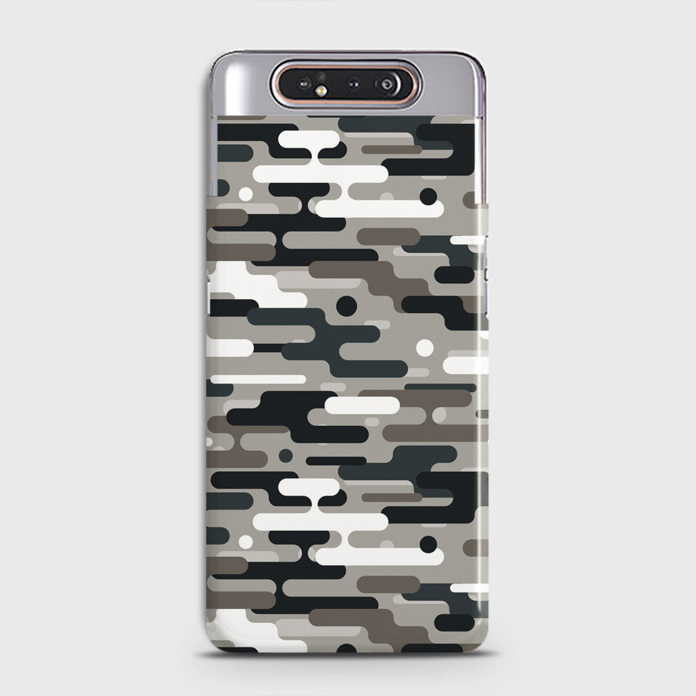 Samsung Galaxy A80 Cover - Camo Series 2 - Black & Olive Design - Matte Finish - Snap On Hard Case with LifeTime Colors Guarantee