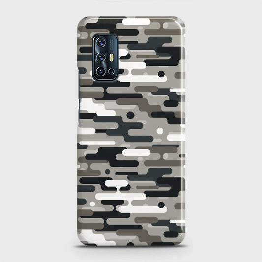 Vivo V17 Cover - Camo Series 2 - Black & Olive Design - Matte Finish - Snap On Hard Case with LifeTime Colors Guarantee