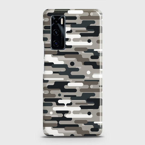 Vivo V20 SE Cover - Camo Series 2 - Black & Olive Design - Matte Finish - Snap On Hard Case with LifeTime Colors Guarantee