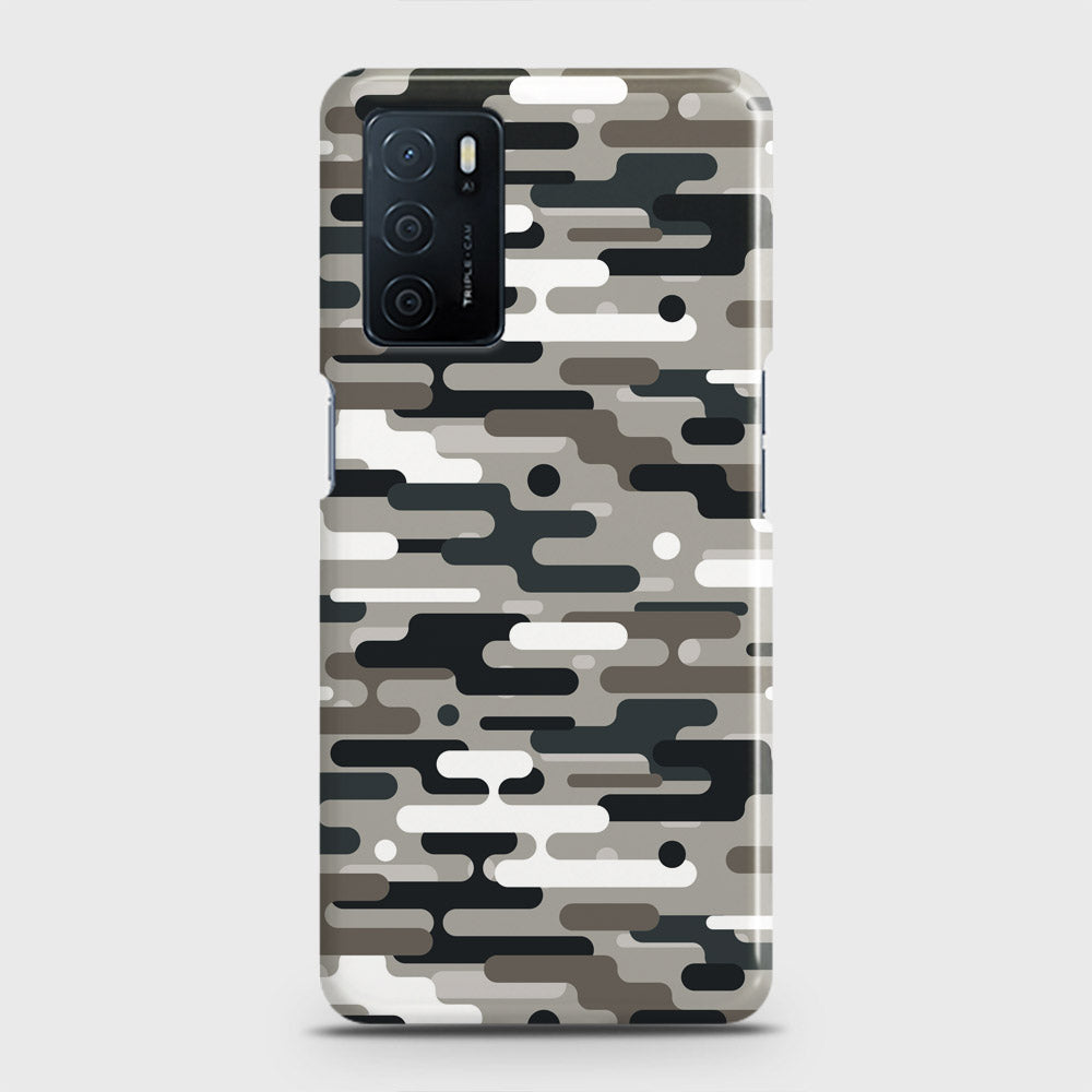 Oppo A16 Cover - Camo Series 2 - Black & Olive Design - Matte Finish - Snap On Hard Case with LifeTime Colors Guarantee