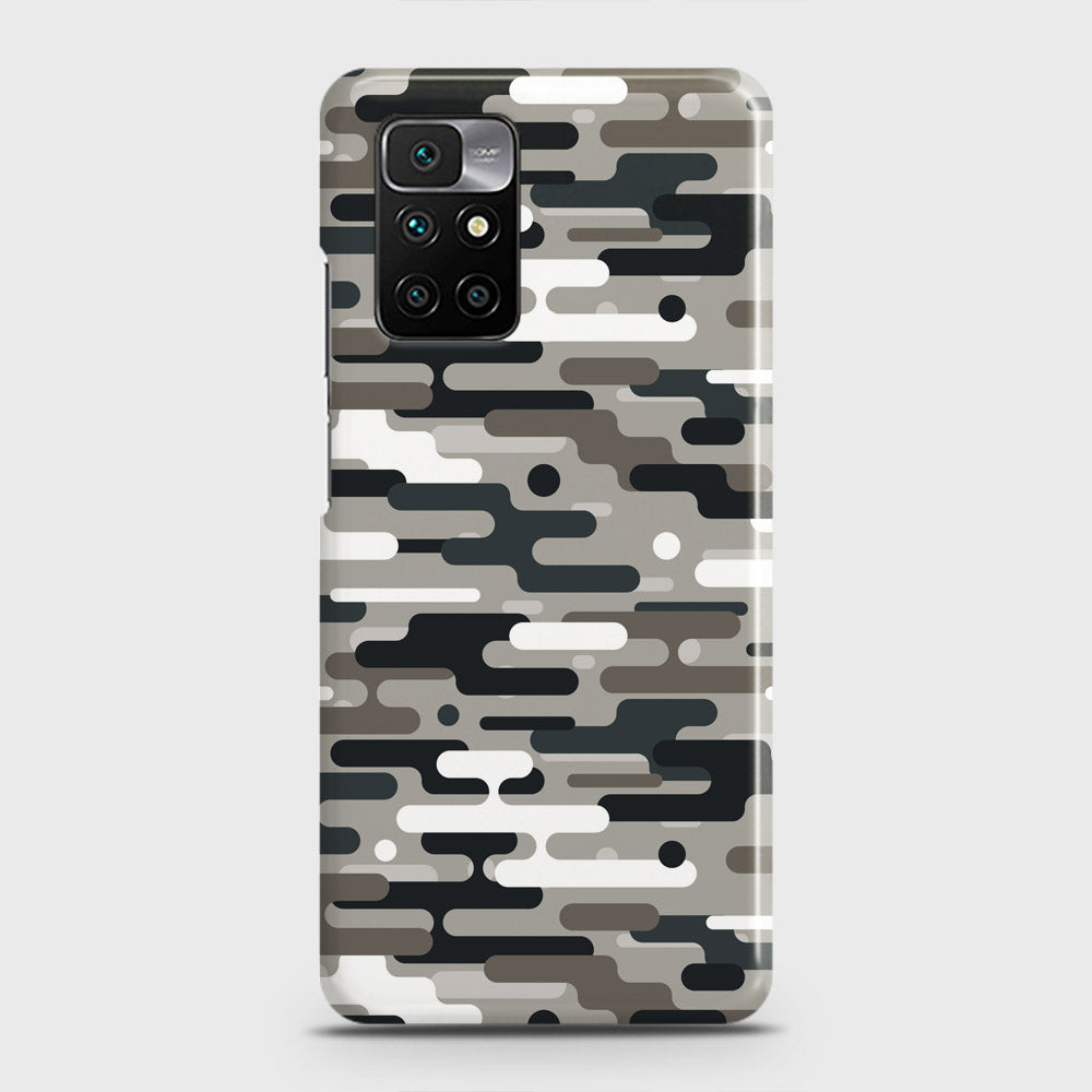 Xiaomi Redmi 10 Cover - Camo Series 2 - Black & Olive Design - Matte Finish - Snap On Hard Case with LifeTime Colors Guarantee