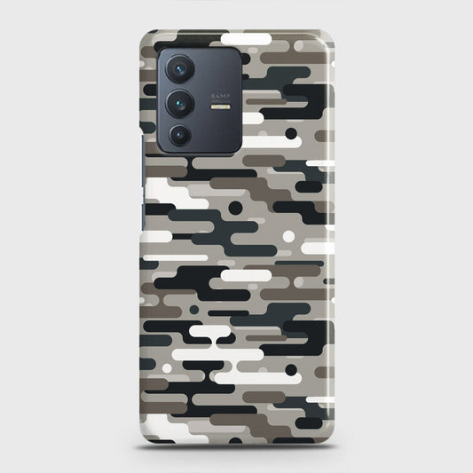 Vivo V23 5G Cover - Camo Series 2 - Black & Olive Design - Matte Finish - Snap On Hard Case with LifeTime Colors Guarantee