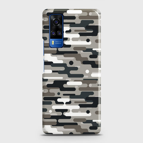 Vivo Y33  Cover - Camo Series 2 - Black & Olive Design - Matte Finish - Snap On Hard Case with LifeTime Colors Guarantee