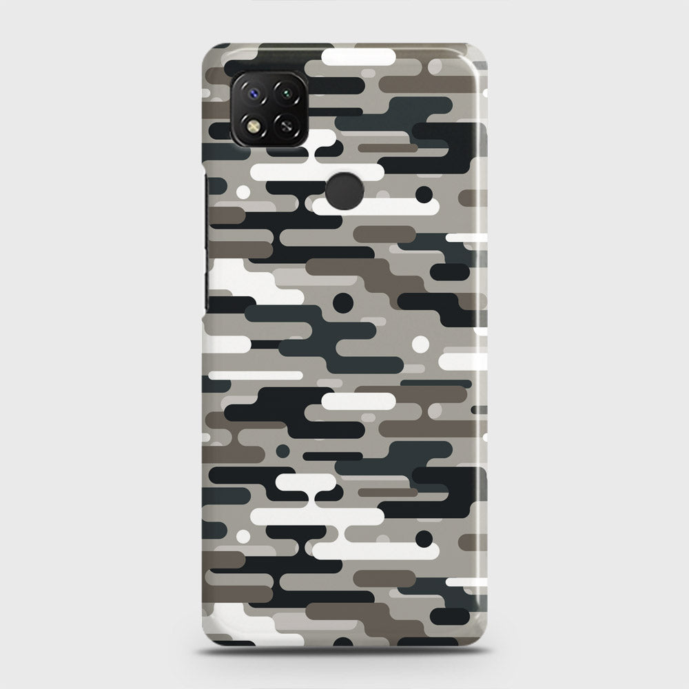 Xiaomi Redmi 10A Cover - Camo Series 2 - Black & Olive Design - Matte Finish - Snap On Hard Case with LifeTime Colors Guarantee