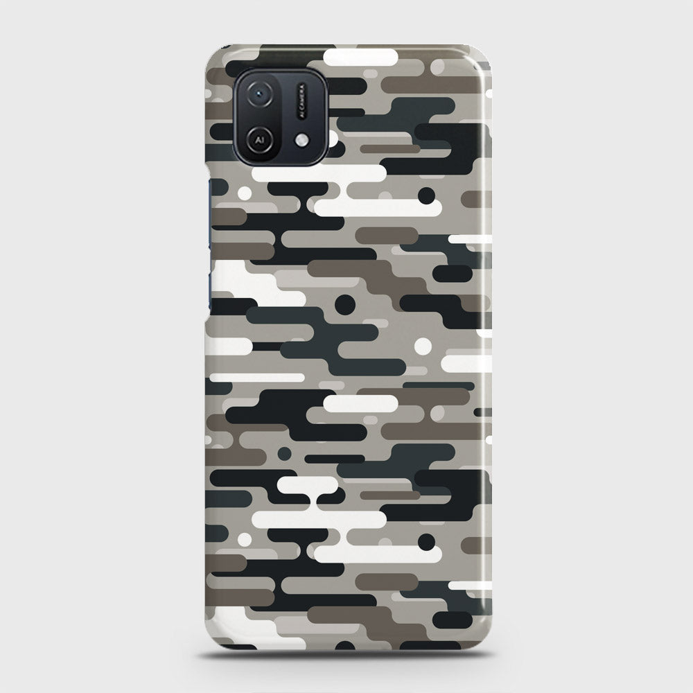 Oppo A16K Cover - Camo Series 2 - Black & Olive Design - Matte Finish - Snap On Hard Case with LifeTime Colors Guarantee