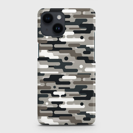 iPhone 14 Cover - Camo Series 2 - Black & Olive Design - Matte Finish - Snap On Hard Case with LifeTime Colors Guarantee