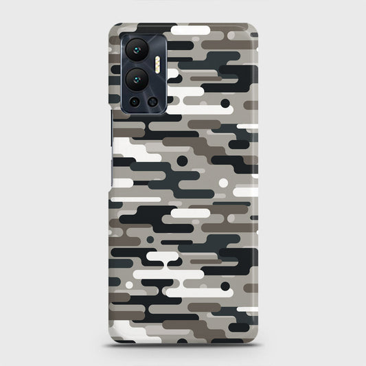 Infinix Hot 12 Cover - Camo Series 2 - Black & Olive Design - Matte Finish - Snap On Hard Case with LifeTime Colors Guarantee