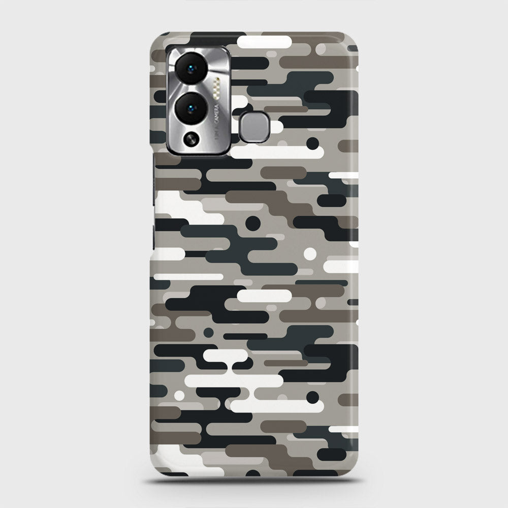 Infinix Hot 12 Play Cover - Camo Series 2 - Black & Olive Design - Matte Finish - Snap On Hard Case with LifeTime Colors Guarantee