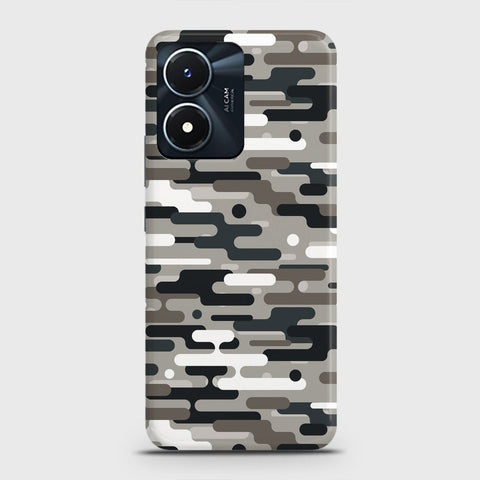 Vivo Y02s Cover - Camo Series 2 - Black & Olive Design - Matte Finish - Snap On Hard Case with LifeTime Colors Guarantee