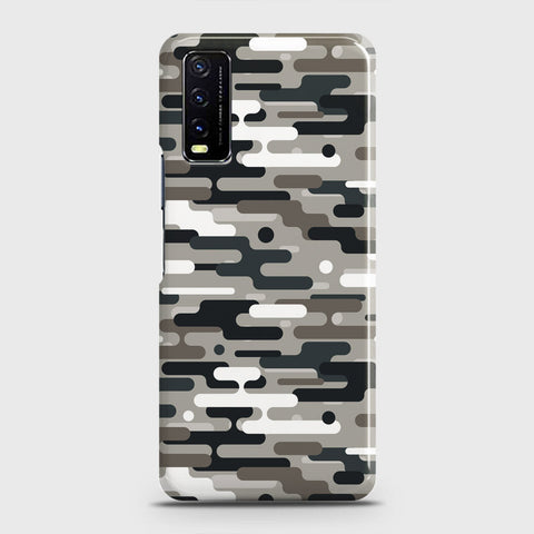 Vivo Y20  Cover - Camo Series 2 - Black & Olive Design - Matte Finish - Snap On Hard Case with LifeTime Colors Guarantee