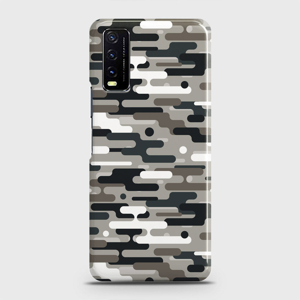 Vivo Y12a  Cover - Camo Series 2 - Black & Olive Design - Matte Finish - Snap On Hard Case with LifeTime Colors Guarantee