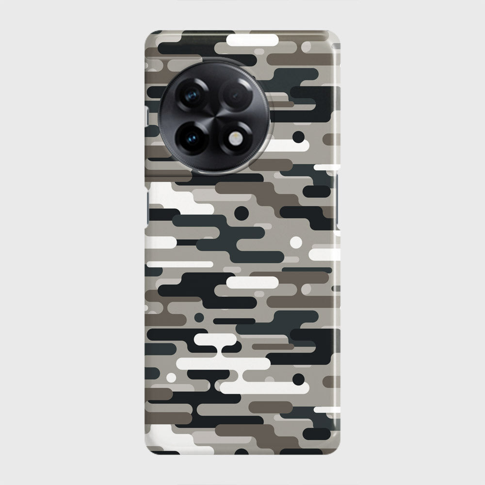 OnePlus 11R Cover - Camo Series 2 - Black & Olive Design - Matte Finish - Snap On Hard Case with LifeTime Colors Guarantee