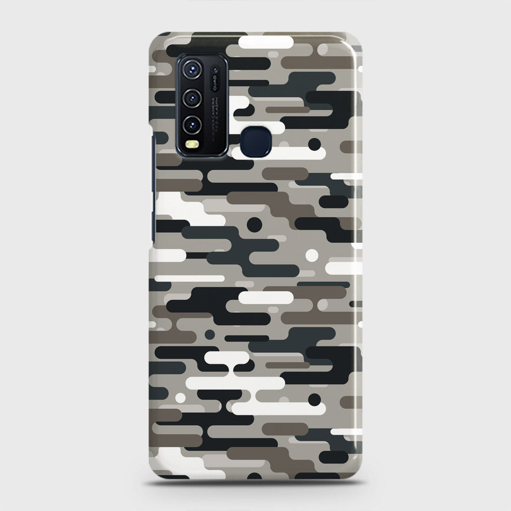 Vivo Y30  Cover - Camo Series 2 - Black & Olive Design - Matte Finish - Snap On Hard Case with LifeTime Colors Guarantee