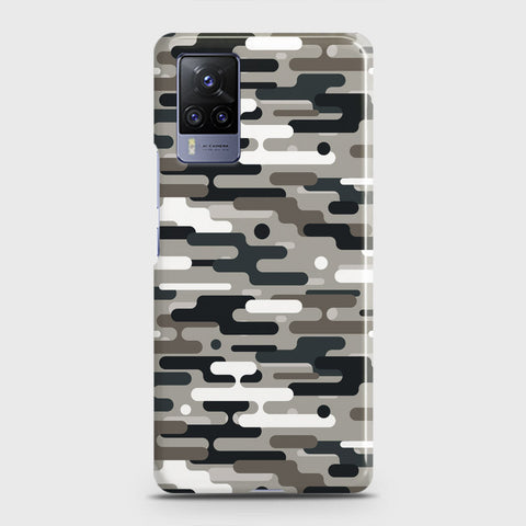 Vivo V21  Cover - Camo Series 2 - Black & Olive Design - Matte Finish - Snap On Hard Case with LifeTime Colors Guarantee