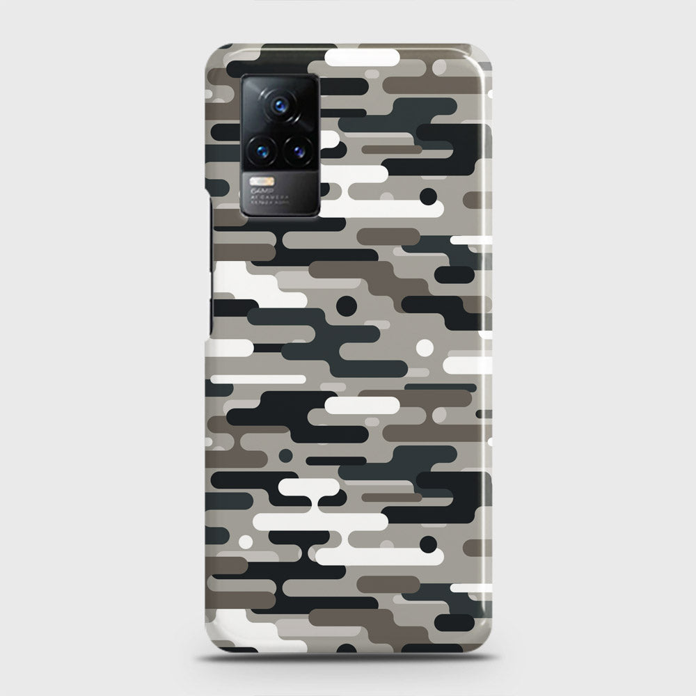 Vivo V21e  Cover - Camo Series 2 - Black & Olive Design - Matte Finish - Snap On Hard Case with LifeTime Colors Guarantee