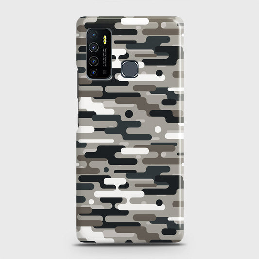 Infinix Hot 9 Pro Cover - Camo Series 2 - Black & Olive Design - Matte Finish - Snap On Hard Case with LifeTime Colors Guarantee